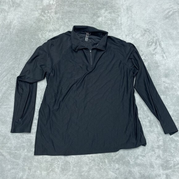 Gerry Mens Black Lightweight Long Sleeve Quarter Zip Pullover XL a1060 - Picture 1 of 7